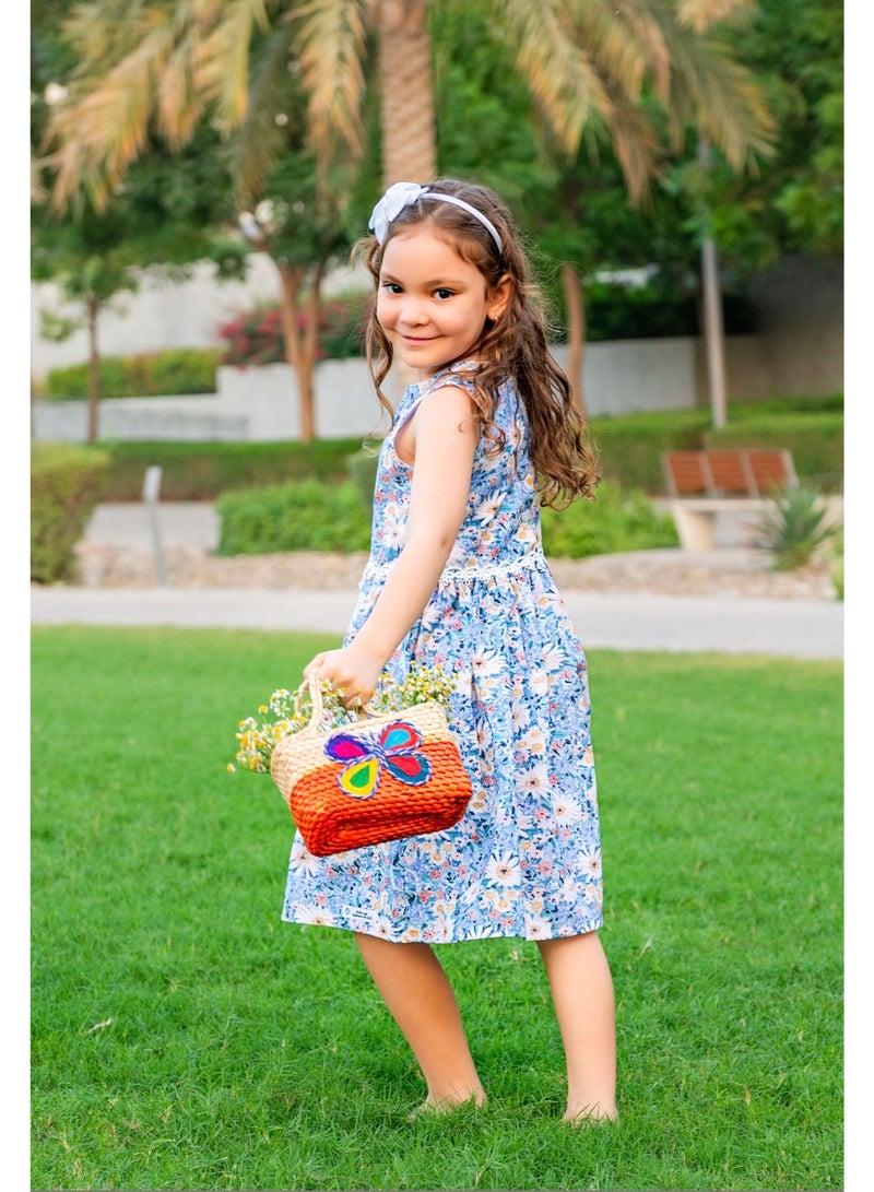 Petite Lamb Florence Lily Dress Girls Dress Pure Cotton - Image 2